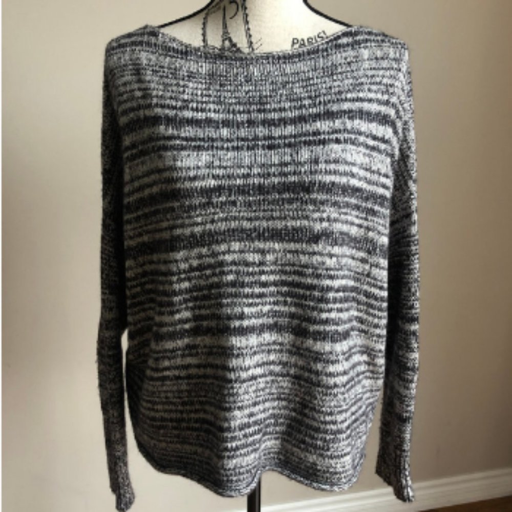 Madewell Threadmix Boatneck Sweater grey/black L